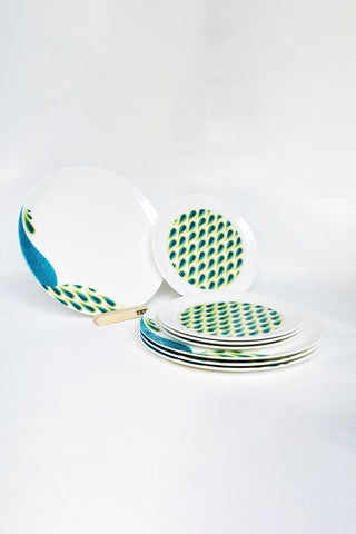 Peacock I Dinnerware - Set of 4