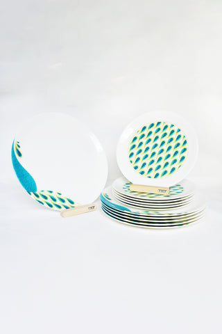 Peacock I Dinnerware - Set of 6