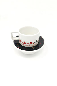 Silver Hyacinth Cup & Saucer