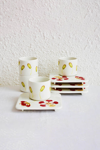 Gulmohar Cup & Saucer - Set of 4