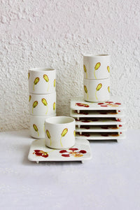 Gulmohar Cup & Saucer - Set of 6