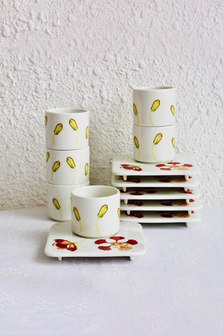 Gulmohar Cup & Saucer - Set of 6
